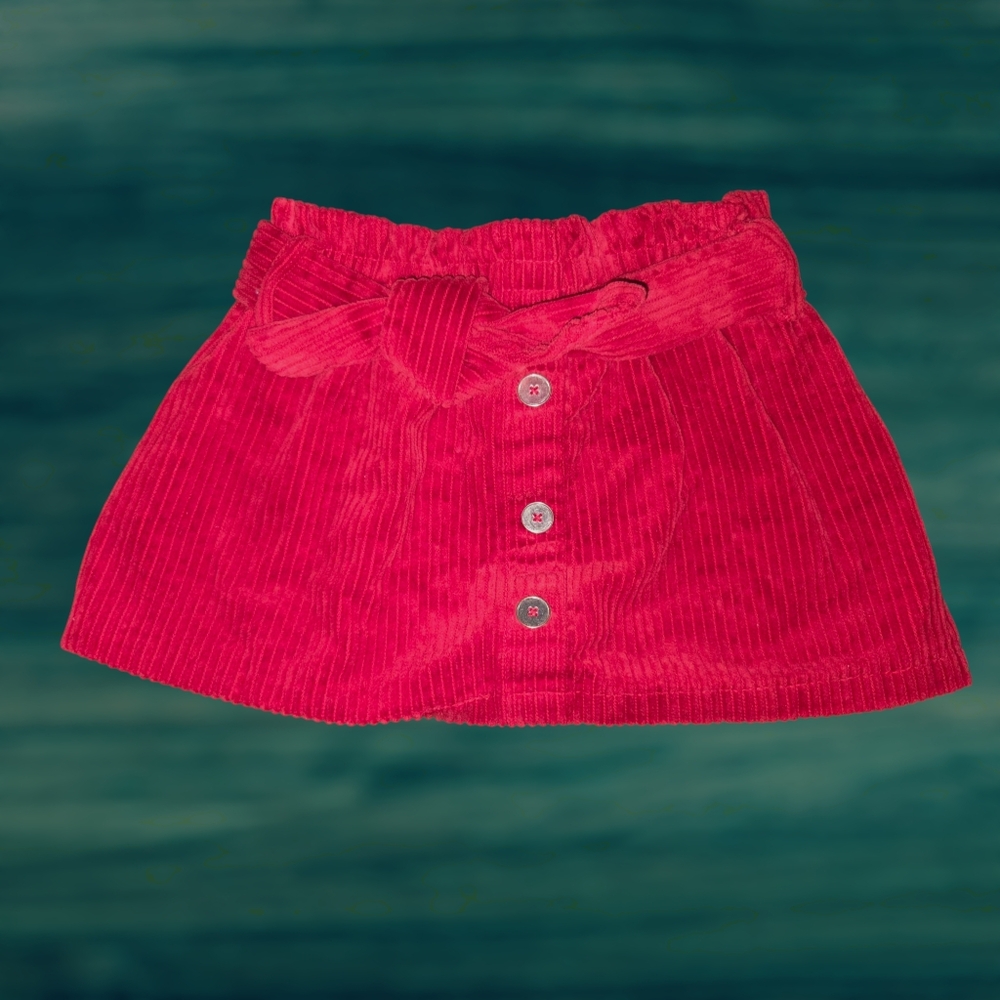 Kids Red Corduroy Skirt Size XS (4)